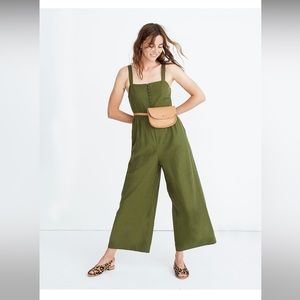 Madewell Button Down Green Jumpsuit